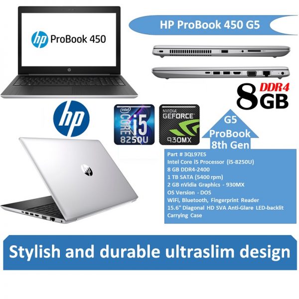 Hp Probook 450 G5 I3 4gb 1tb 15 6 Dos Wavednet